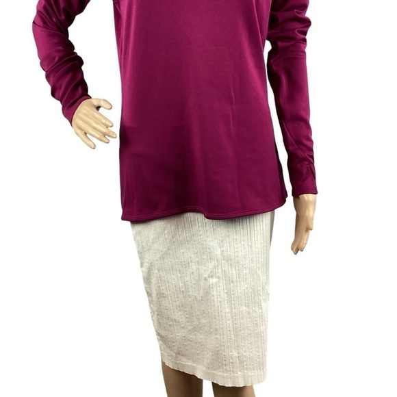 Columbia Pullover Size L Berry Long Sleeve Cowl Neck - Picture 3 of 7